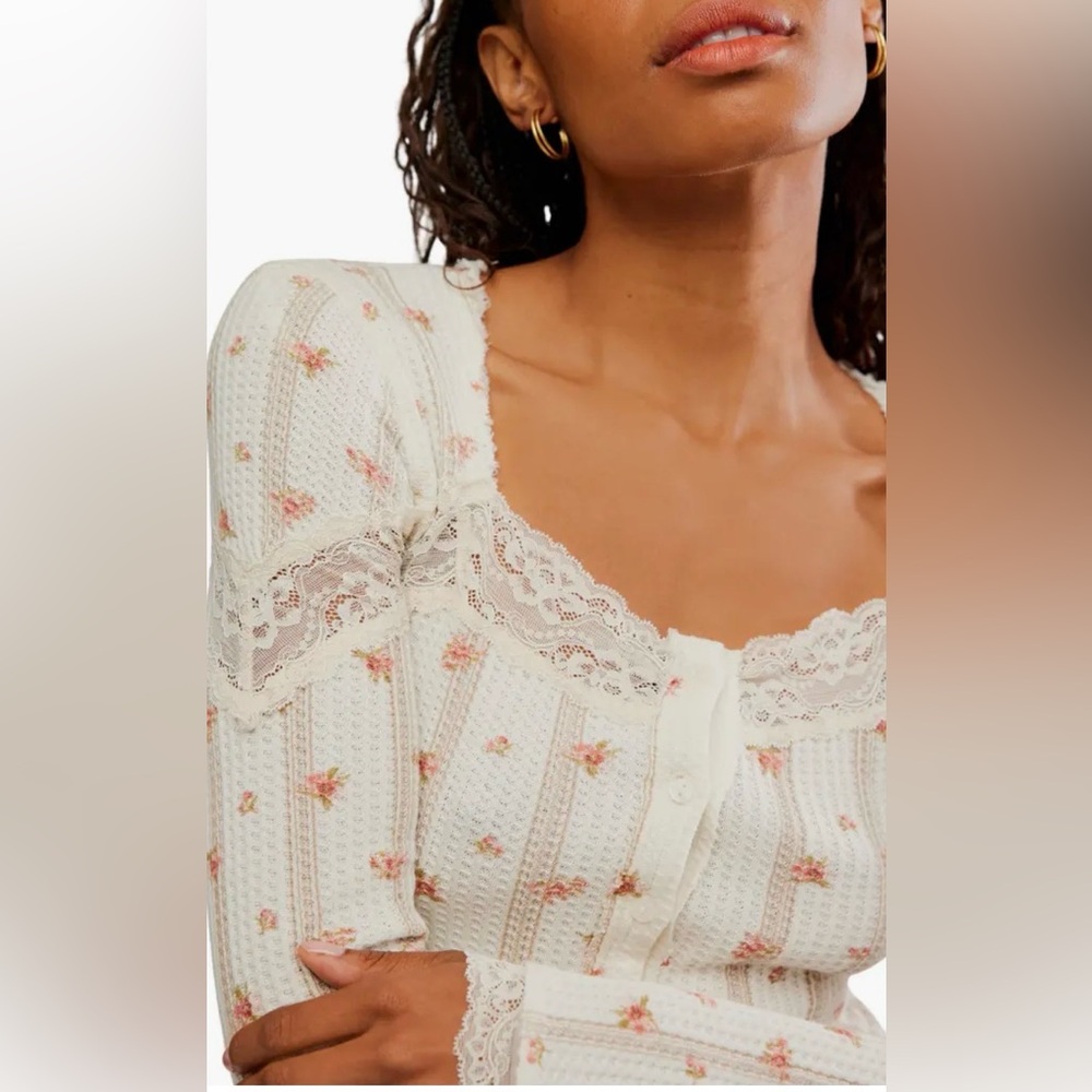 Free People Let's Party Cardi Top, a waffle-knit cotton cardigan sz L and Xs nwt